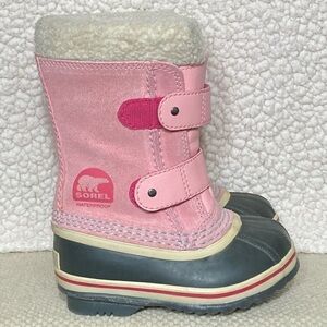 Sorel Pink Yoot Pac Lined Waterproof Insulated Winter Snow Boots Kids Size US C8